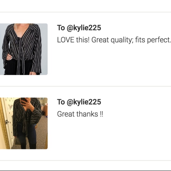 Black/cream stripe bodysuit - Picture 8 of 8